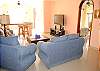 Casa Mae family room with large flat screen TV