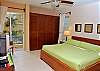 Abbey Two #8 bedroom with large closet and TV