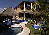 Back view with hot tub jacuzzi and pool