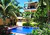 The pool, garden and BBQ are shared by 7 units.