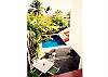 Looking down into the pool and garden area from the 3rd floor porch