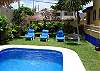 Abbey One pool and rear garden