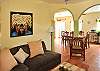 Looking from the living room into the great room