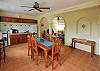 Loooking into the living room area from the dining area.