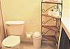 Private bathroom with shower.
