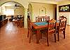 Dining table seats 6.