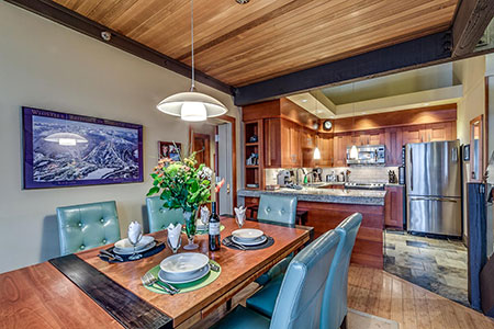 Dining area looking towards kitchen
