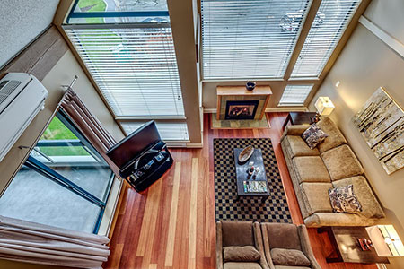 Living Room Viewed From Loft Bedroom