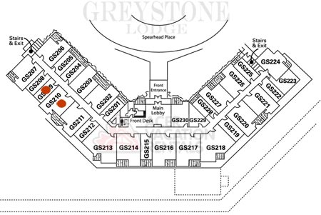 Location of Unit in Greystone Lodge