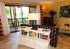 Living area towards screened porch.