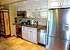 View of kitchen from dining area.