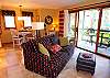 Living and dining areas.