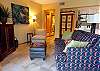 Living area towards entry hallway.