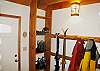 Ski and boot storage in entry