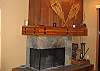 Wood Burning fireplace in the living room for warmth and ambiance