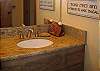 Sink is seperate from toilet & shower and the whole bathroom has been upgraded.