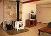 Downstairs gas fireplace in the Great room