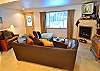 Central Living Room with Gas Fireplace, Flatscreen, Satellite and comfortable couches!