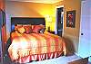 Just off the north end of the Living room is the ocean view Master bedroom w/new King bed & full bath w/tub & shower.  Each bedroom has a dresser & closet to store your clothes, as well as a 20" flatscreen TV/VCR/DVD.