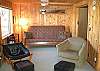 Nice family room provides a Queen futon to sleep two, off the 2nd Queen bedroom & Bunkroom.