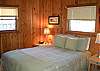 Master bedroom off Living room & Master bath has a comfortable Queen bed and private entrance to the bathroom.