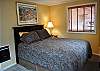 Just a few steps from the Main House is a private Studio bedroom w/shower bathroom.  Comfortable Queen bed, large dresser w/20" flatscreen TV/DVD/VCR. 
A quiet space, great for Grandma and Grandpa!