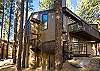 Trendy mountain chalet decor with bedding suited for couples