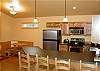 Dining area and kitchen bar seating