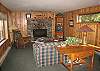 Living room w/gas fireplace - Hideabed