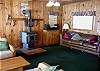 Living area with pellet stove