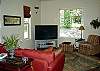 Family room with large screen television