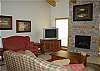 Living area with gas fireplace