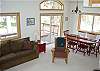 Living area with pellet stove