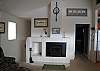 Wood Fireplace upstairs living area