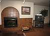 Living Area Fireplace and TV