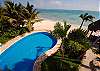 View of the pool and the ebach from the upper bedroom terraces-Thumbnail