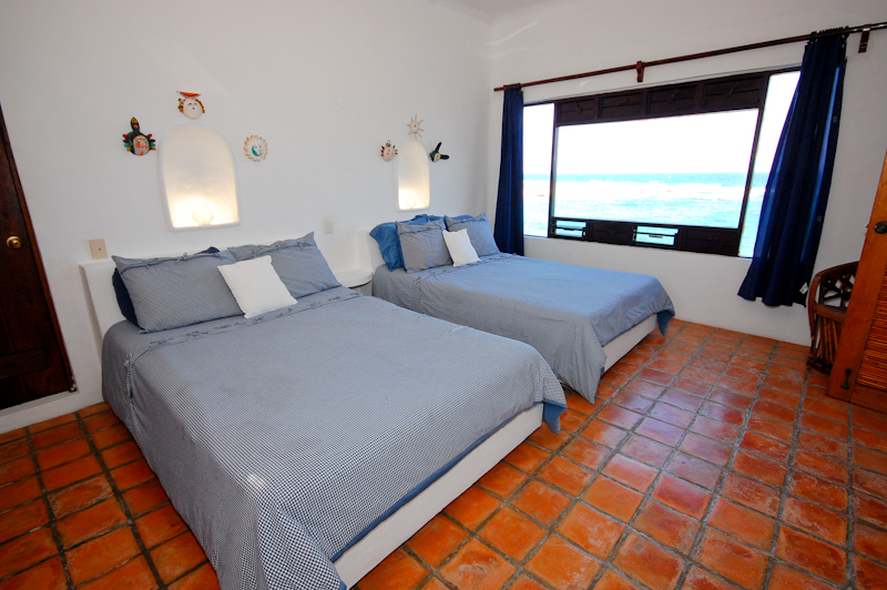 Upper guest bedroom at Quinta del Mar, Akumal-Thumbnail