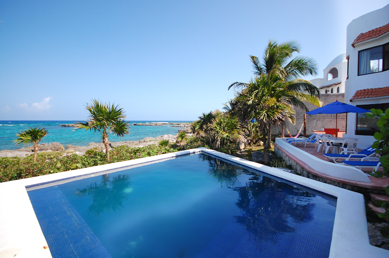 Poolside and sun terrace Quinta Del Mar, Yalku, Akumal, Mexico-Thumbnail