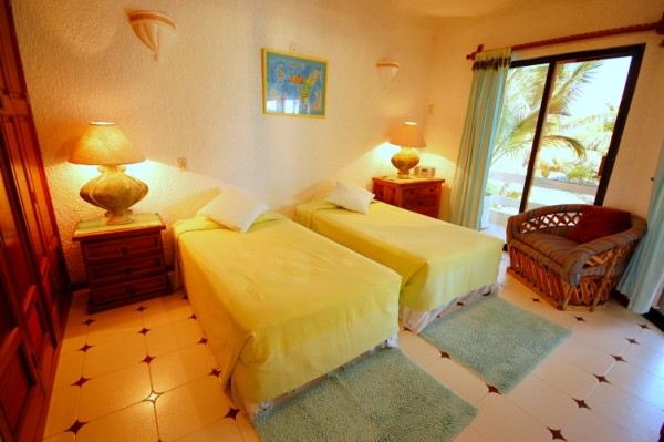 Seven Seas Condos #6 guest bedroom, South Akumal, Mexico-Thumbnail