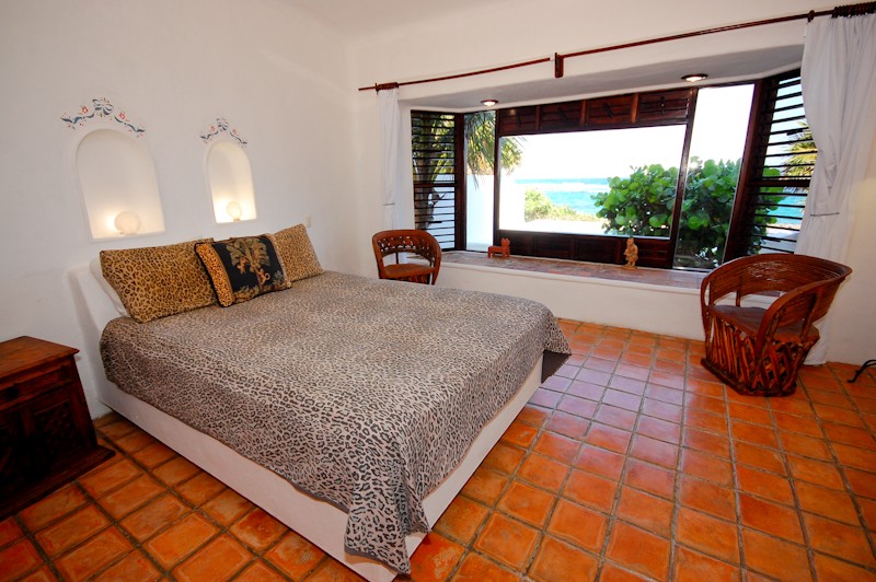 Lower guest bedroom at Quinta Del Mar, Yalku, Akumal-Thumbnail