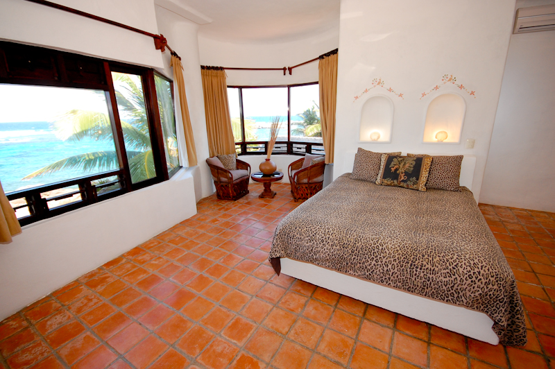 Master bedroom at Quinta Del Mar, Yalku, Akumal, Mexico-Thumbnail