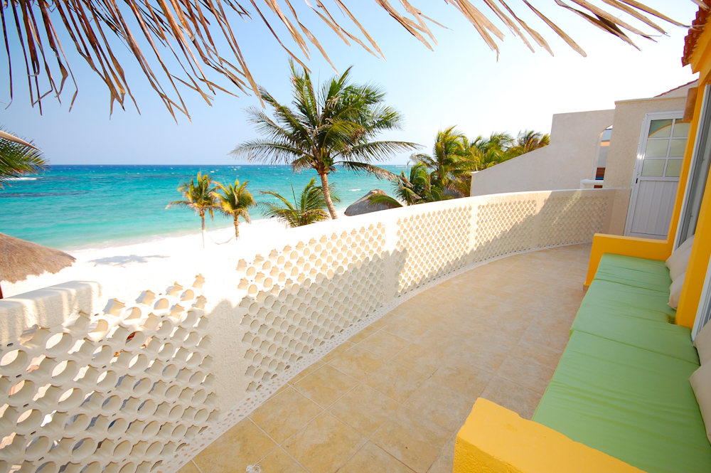 Upper terrace and view at Villa Serenity, Aventuras Akumal-Thumbnail
