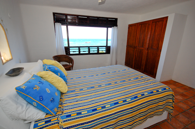 Upper guest bedroom at Quinta del Mar, Akumal-Thumbnail