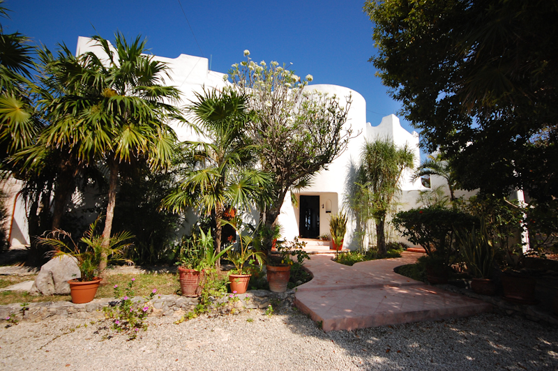 Garden Side exterior at Quinta Del Mar, Yalku, Akumal, Mexico-Thumbnail