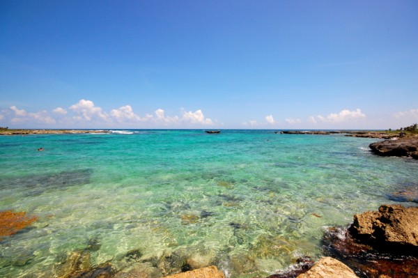 Yalku Lagoon and the Caribbean in front of Casa Bella.  Akumal-Thumbnail