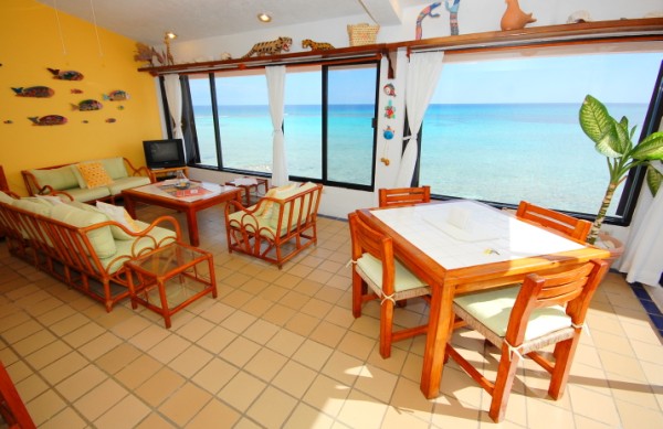 Incredible views! Dining and Living area at Yool Caanal 5 Akumal-Thumbnail