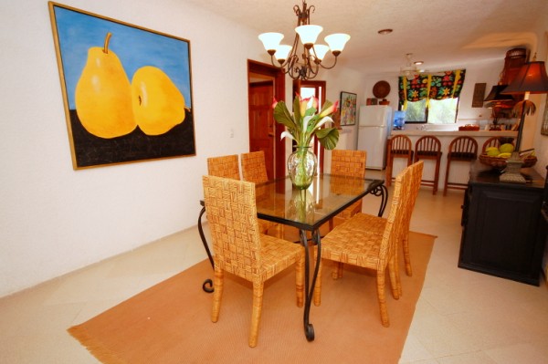 Seven Seas 4, dining area with view to kitchen. South Akumal.-Thumbnail