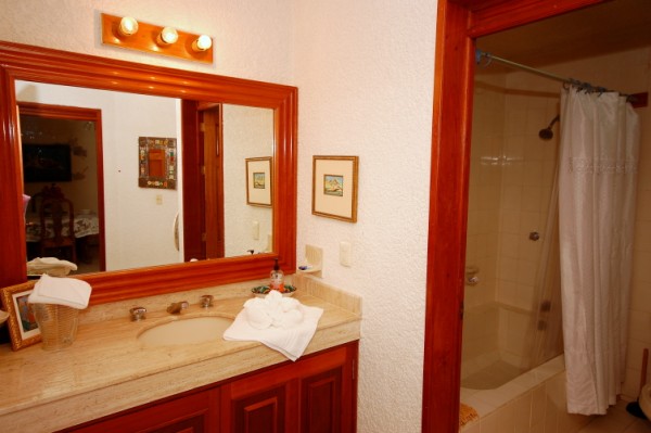 Seven Seas Condos #1 guest bathroom , South Akumal, Mexico-Thumbnail