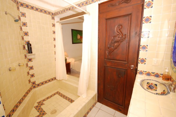 La Sirena condos # 8, Master bathroom, Akumal, Mexico-Thumbnail