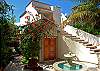 Fountain courtyard plus steps leading up to the casita.-Thumbnail